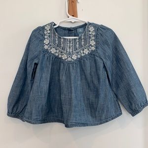 Gap girls chambray shirt